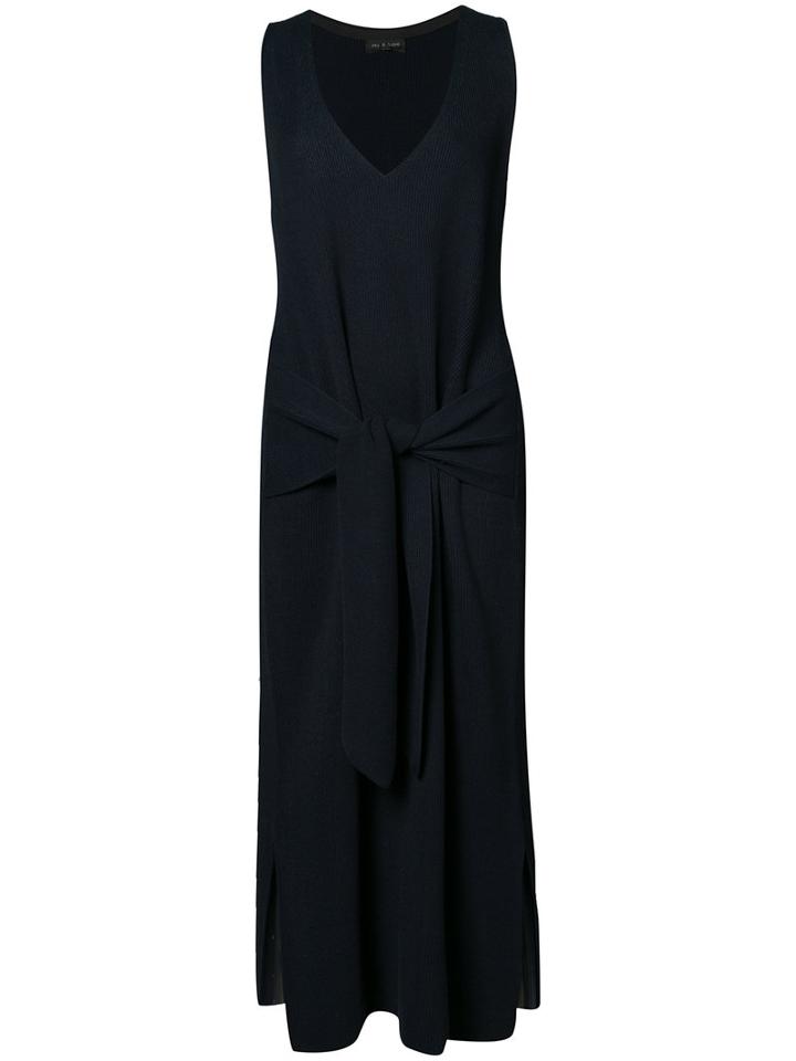 Rag & Bone - Tied Waist Dress - Women - Cotton/rayon - M, Blue, Cotton/rayon