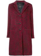 Pinko Single Breasted Coat - Red