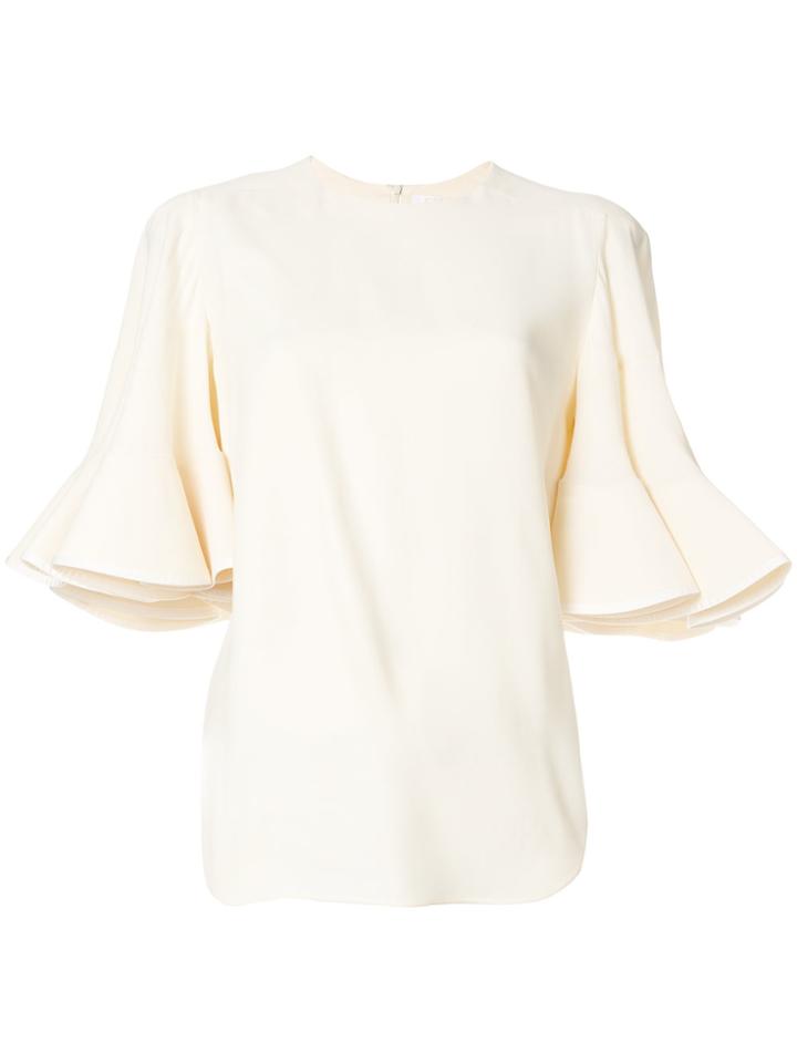 Chloé Bell-sleeve Blouse - Nude & Neutrals