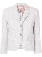 Thom Browne Half-lined Seersucker Sport Coat - Grey