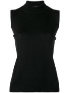 Stefano Mortari Sleeveless Knitted Top - Black