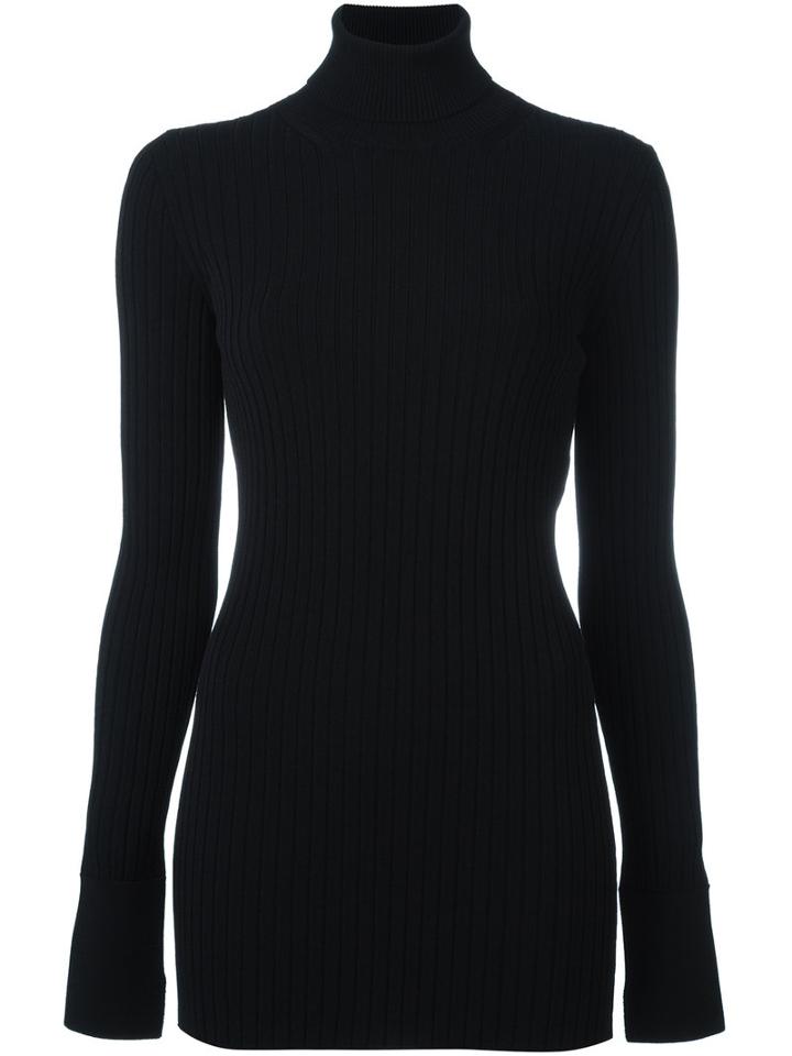 Stella Mccartney Ribbed Knitted Top, Women's, Size: 42, Black, Viscose/polyester