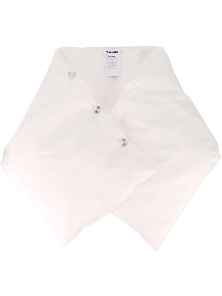 Jil Sander Padded Pillow Scarf - White