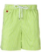 Kiton Striped Swim Shorts - Green