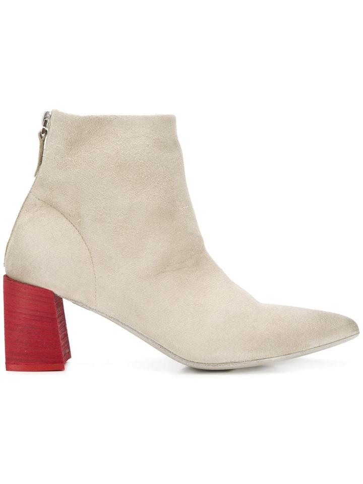 Marsèll Contrast Block Heel Ankle Boots - Neutrals