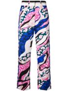 Emilio Pucci Cropped Printed Trousers - Pink & Purple