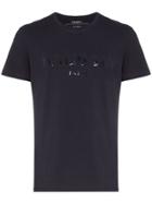 Balmain Short-sleeve Cotton Logo T-shirt - Blue