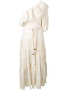 Lisa Marie Fernandez Metallic Maxi Dress - Neutrals