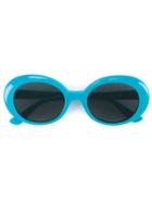 Saint Laurent California Oval Sunglasses, Men's, Blue, Acetate