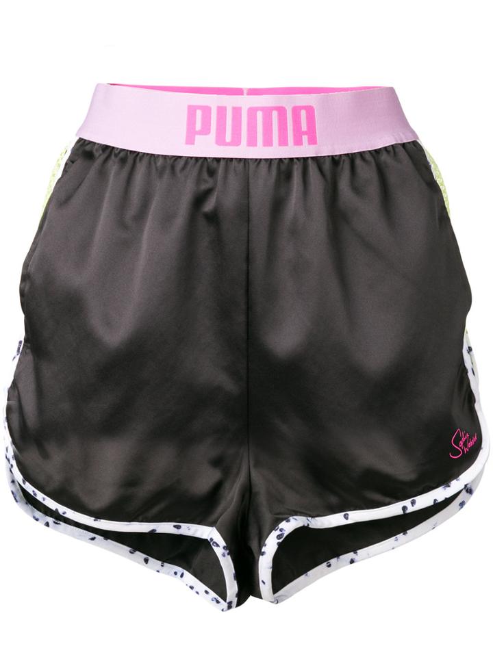 Puma Banded Mesh Side Runner Shorts - Black