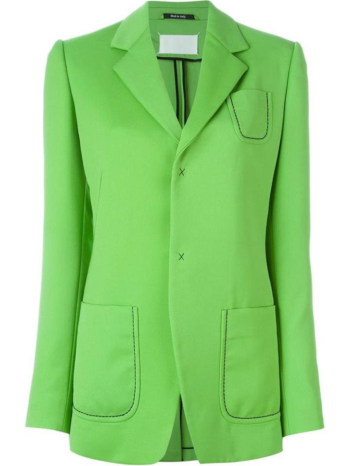 Maison Margiela Deconstructed Blazer, Women's, Size: 38, Green, Polyamide/spandex/elastane/viscose
