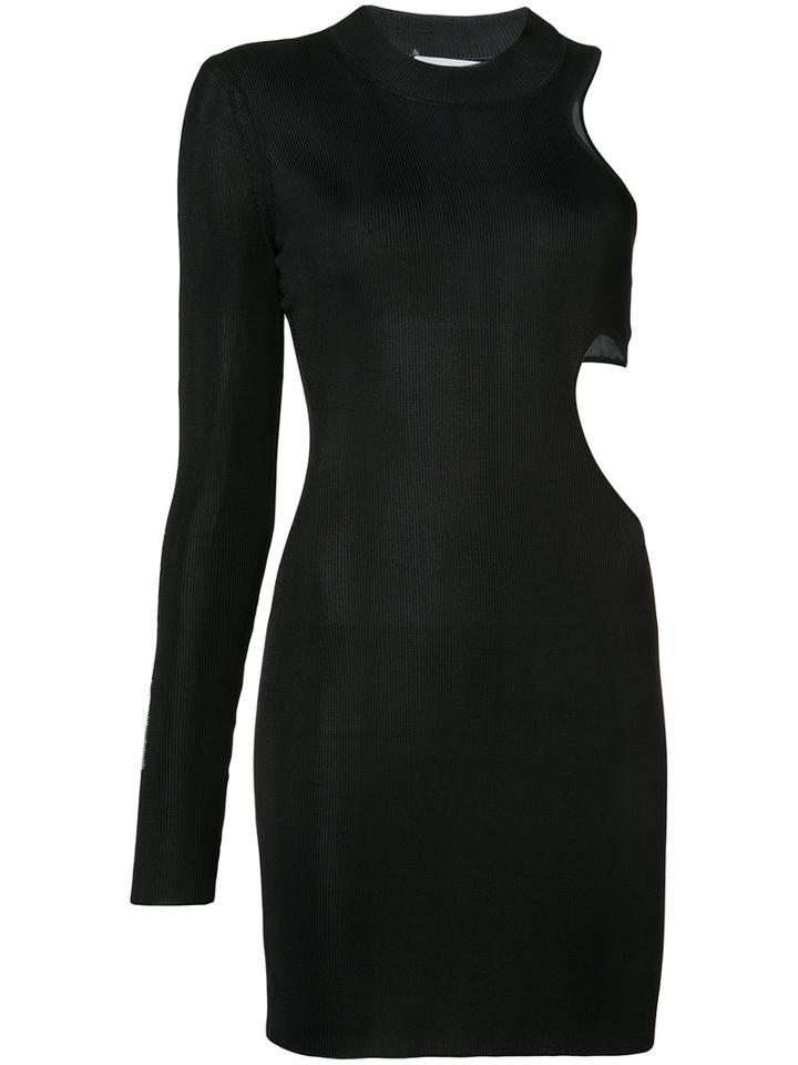 Beau Souci - Fitted Cut-out Dress - Women - Viscose - L, Black, Viscose