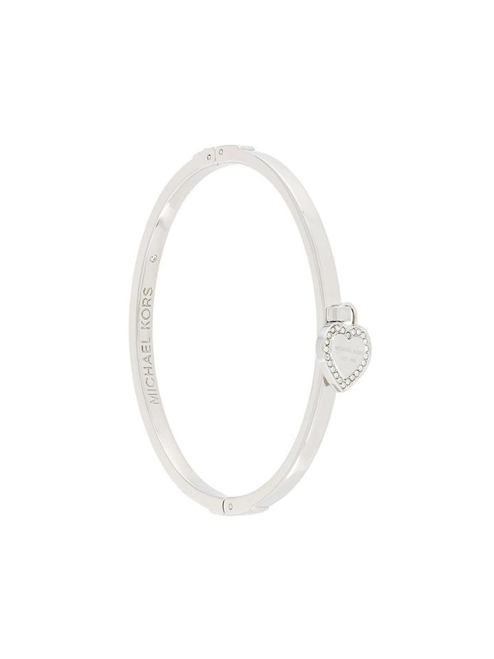 Michael Kors Logo Heart Bangle, Women's, Metallic