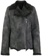 Masnada Double-breasted Textured Jacket - Grey