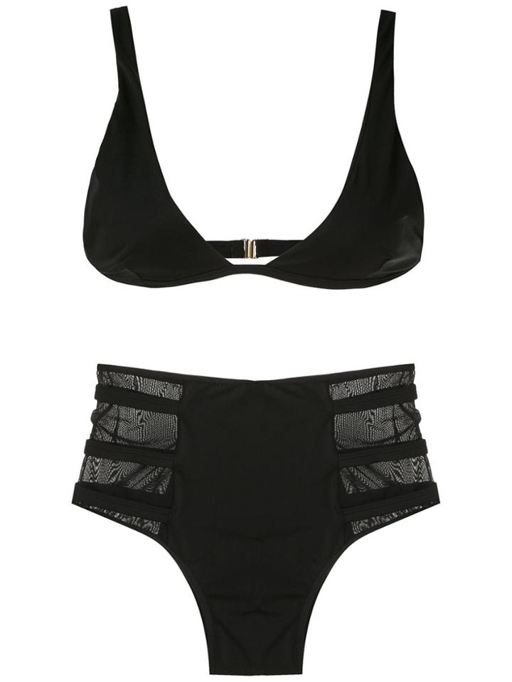 Brigitte Hot Pants Bikini Set - Black