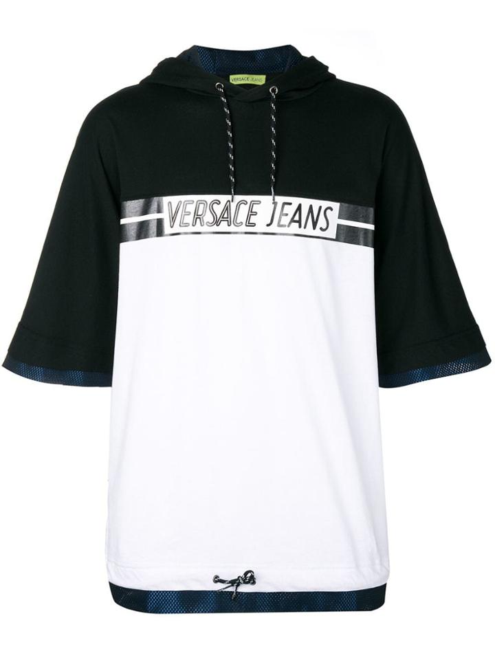 Versace Jeans Logo Print Hooded T-shirt - White