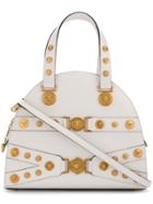 Versace Medusa Studded Tote - White
