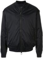 Emporio Armani Rear Logo Boxy Bomber Jacket - Black