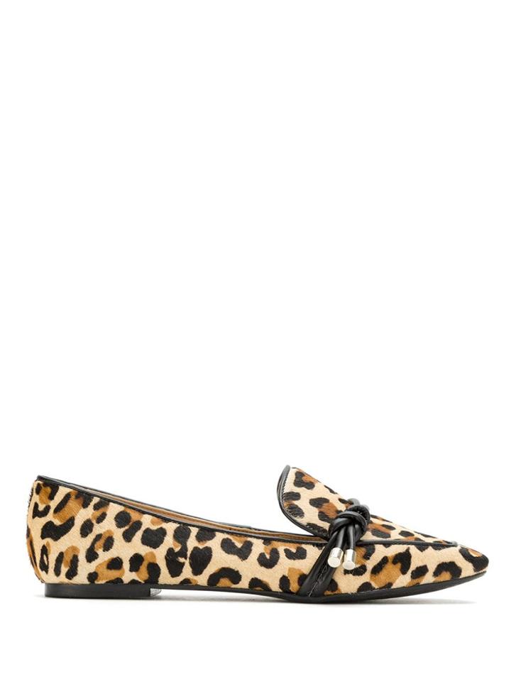 Serpui Animal Print Loafers - Black