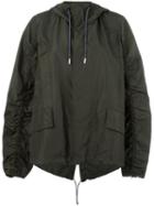 Marni Oversized Drawstring Sleeve Jacket, Women's, Size: 36, Green, Cotton/polyamide