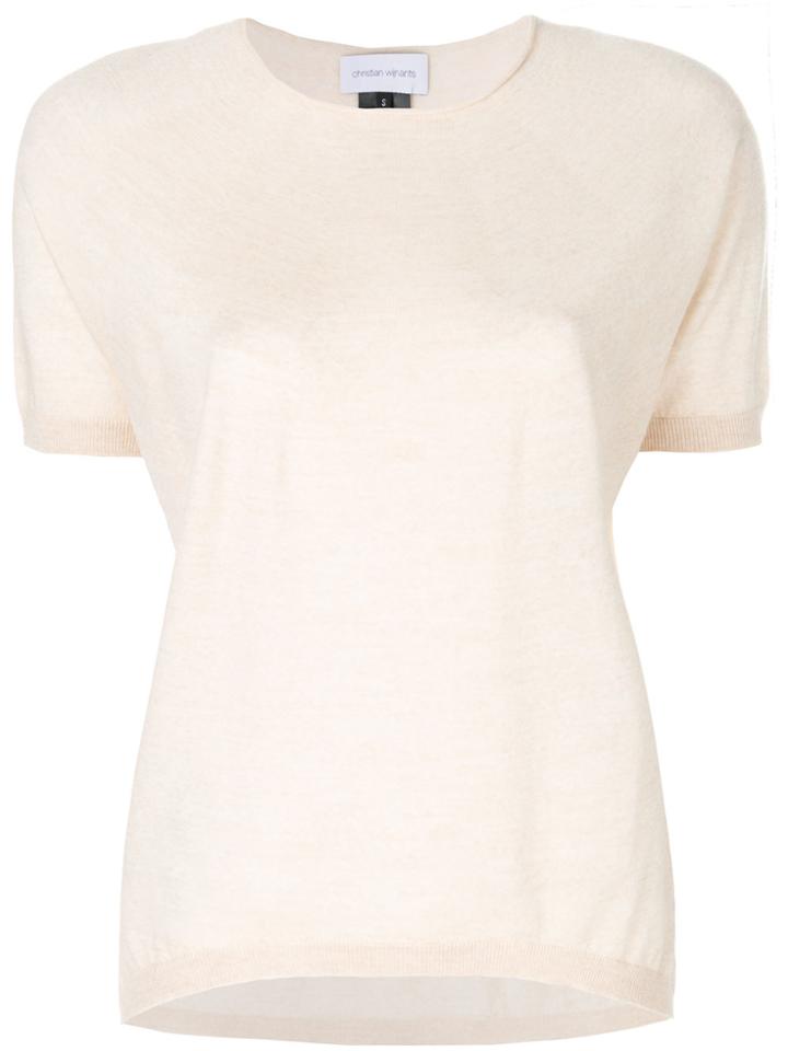 Christian Wijnants Shortsleeved Knitted Top - Nude & Neutrals