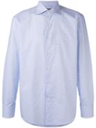Canali - Checked Long Sleeve Shirt - Men - Cotton - 41, Blue, Cotton