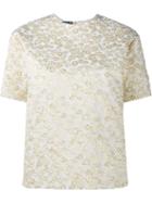 Rochas Embroidered Short Sleeve Top