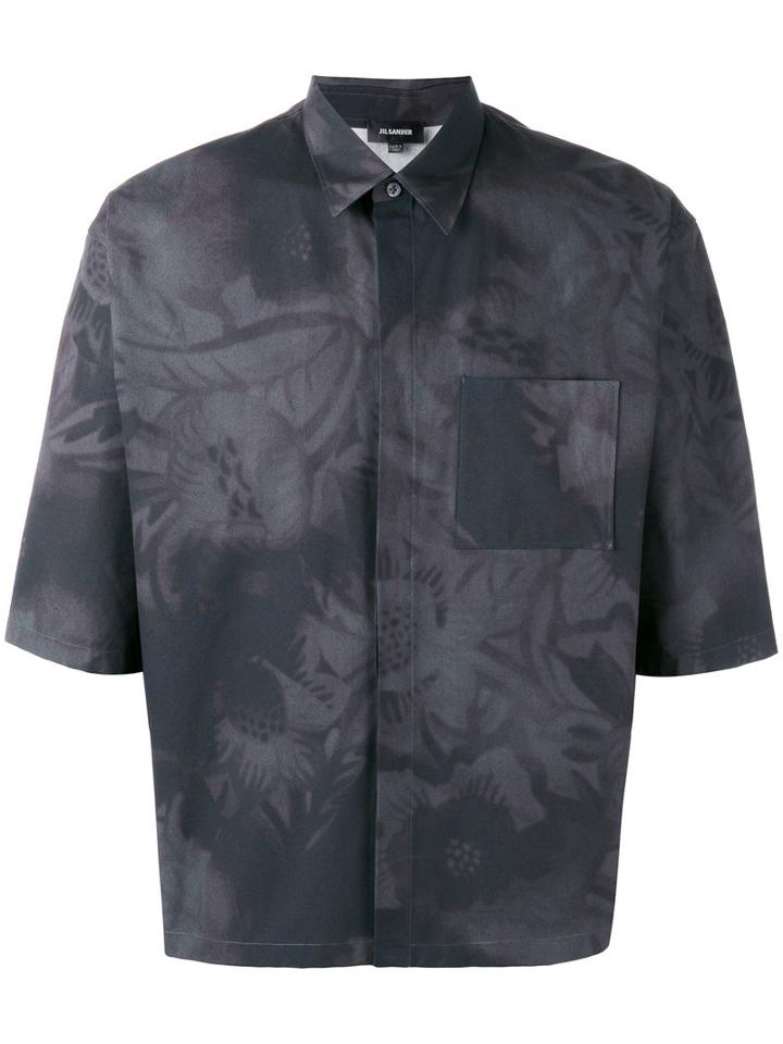 Jil Sander - Printed Shortsleeved Shirt - Men - Cotton - 41, Green, Cotton