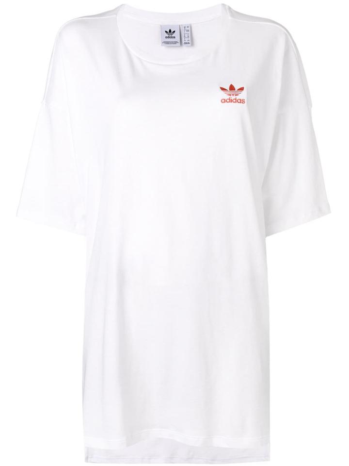 Adidas Logo Oversized T-shirt - White