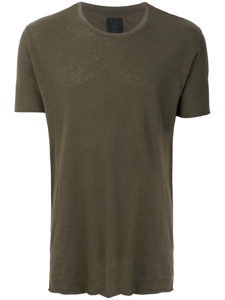 Thom Krom Contrast Stripe Detail T-shirt - Green