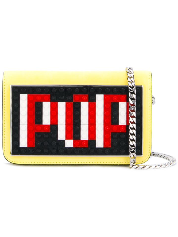 Les Petits Joueurs - Pop Small Bag - Women - Calf Suede/plastic - One Size, Yellow/orange, Calf Suede/plastic