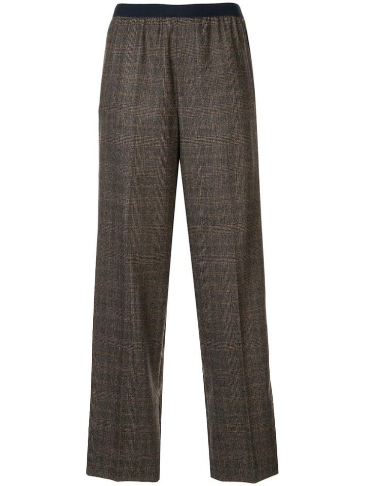 Kolor Side Floral Stripe Trousers - Brown
