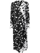 Equipment Two Tone Floral Dress - Black