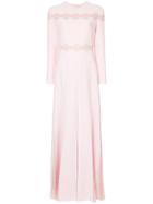 Huishan Zhang Long Lace-insert Dress - Pink & Purple