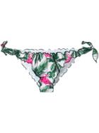 Mc2 Saint Barth Palm Print Bikini Bottoms - Green