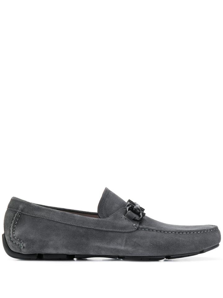 Salvatore Ferragamo Gancini Moccasins - Grey