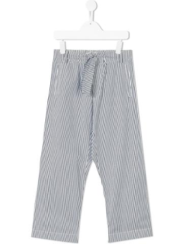 Marni Kids - Striped Wide Leg Trousers - Kids - Cotton - 4 Yrs, White