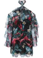 Philosophy Di Lorenzo Serafini Floral Print Dress, Women's, Size: 40, Black, Polyester