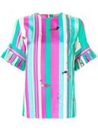 Emilio Pucci Pleated Sleeve Blouse - Multicolour