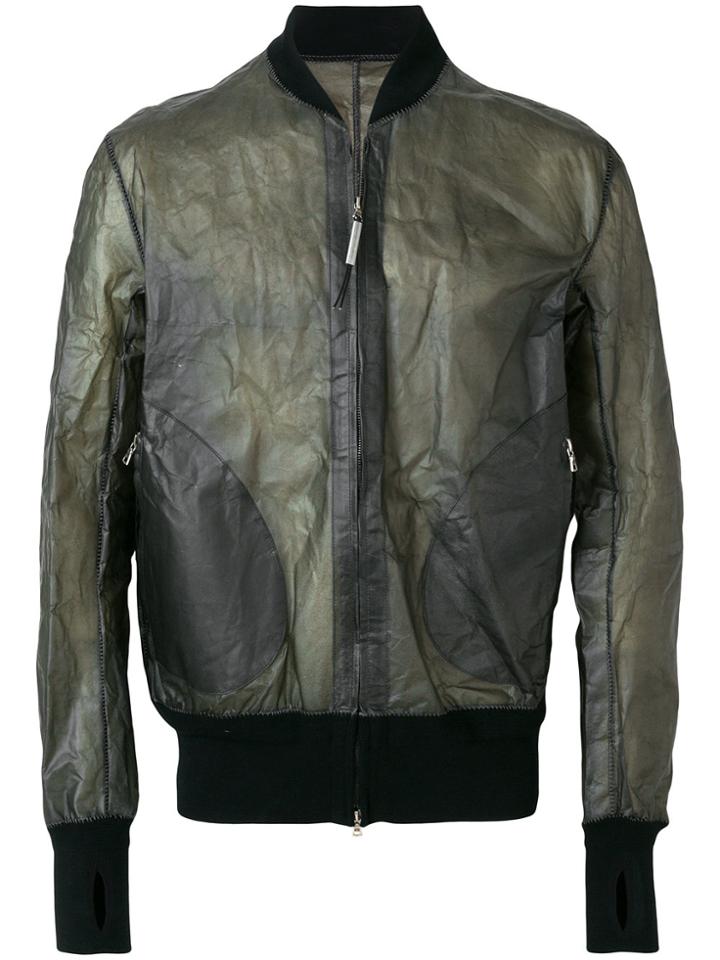 Isaac Sellam Experience Creased Bomber Jacket - Black