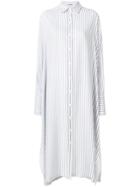 Jil Sander Striped Shirt Dress - White