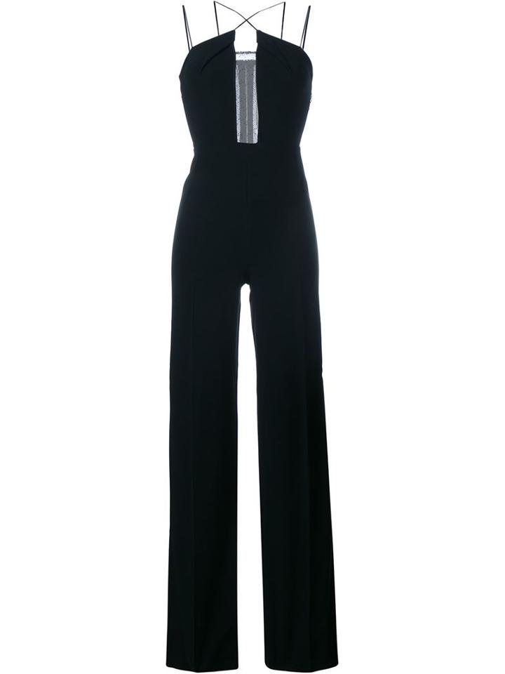 Roland Mouret Malvern Sleeveless Jumpsuit, Women's, Size: 10, Black, Polyester/spandex/elastane/acetate/viscose
