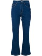 Attico Cropped Flared Jeans - Blue