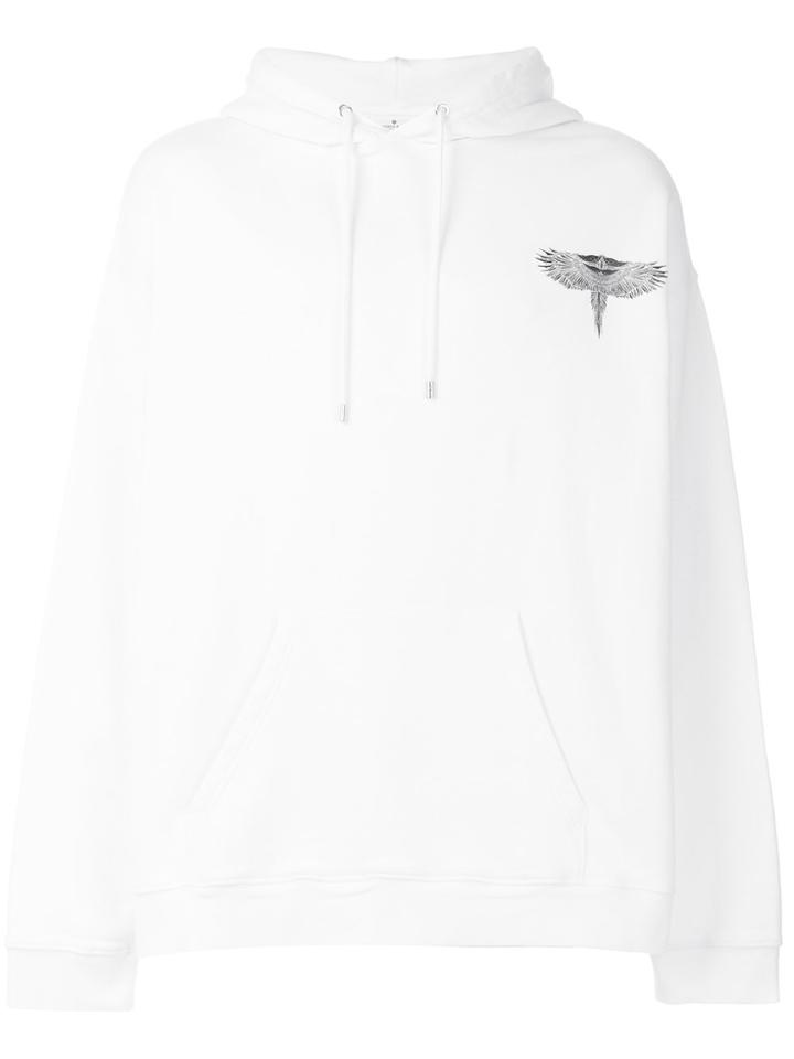 Marcelo Burlon County Of Milan Wings Logo Print Hoodie - White