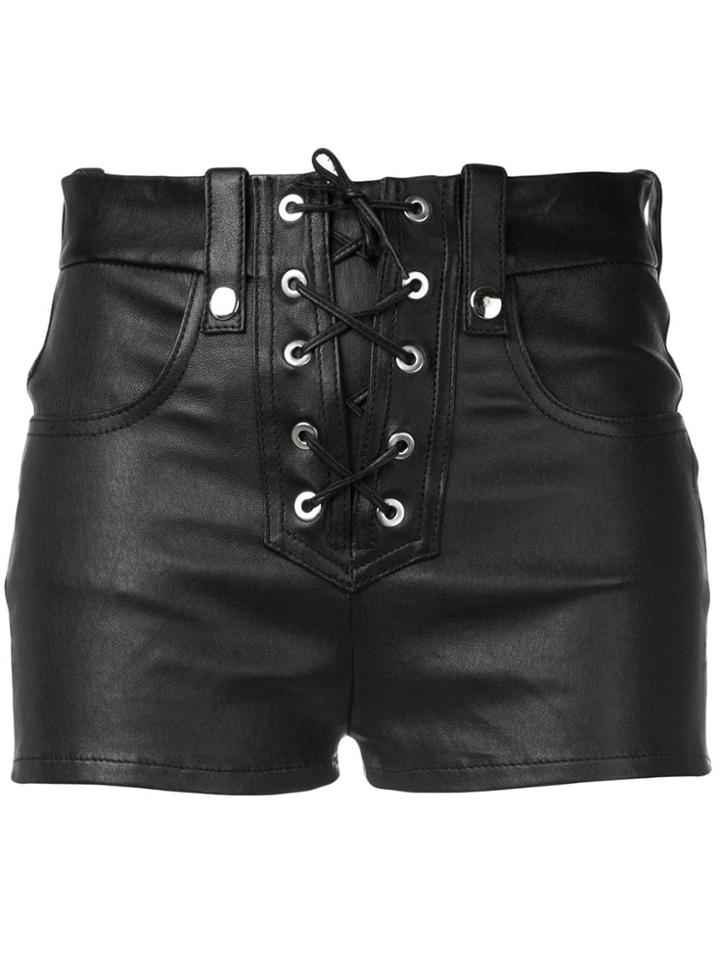 Manokhi Lace-front Shorts - Black