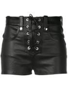 Manokhi Lace-front Shorts - Black