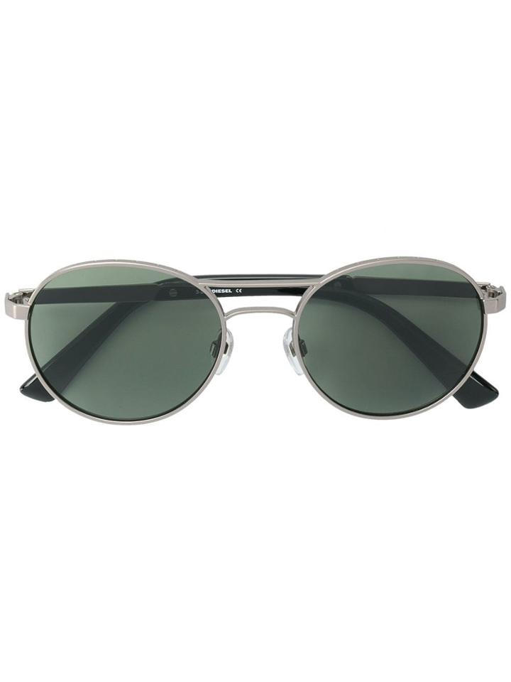 Diesel Round Frame Sunglasses - Metallic