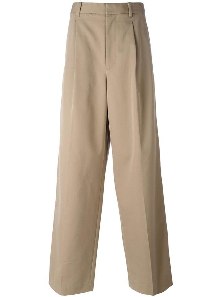3.1 Phillip Lim Wide Leg Trousers, Men's, Size: 31, Nude/neutrals, Cotton/wool