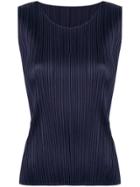 Pleats Please By Issey Miyake Sleeveless Blouse - Blue
