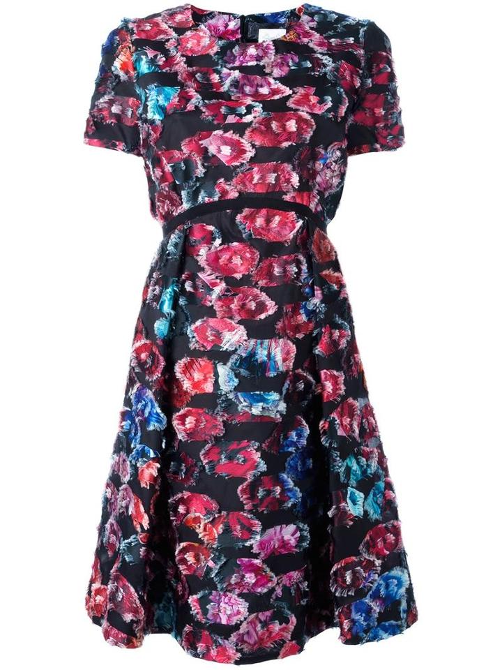 Si Jay Flared Jacquard Dress, Women's, Size: 42, Polyester/modal